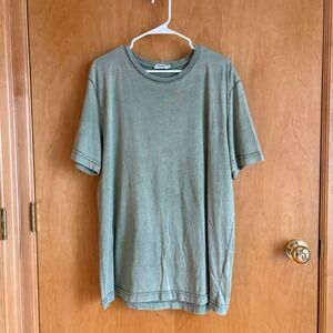 Crossley T-Shirt Mens XXL‎ Green Mineral Wash Cotton Made in Italy HUNT